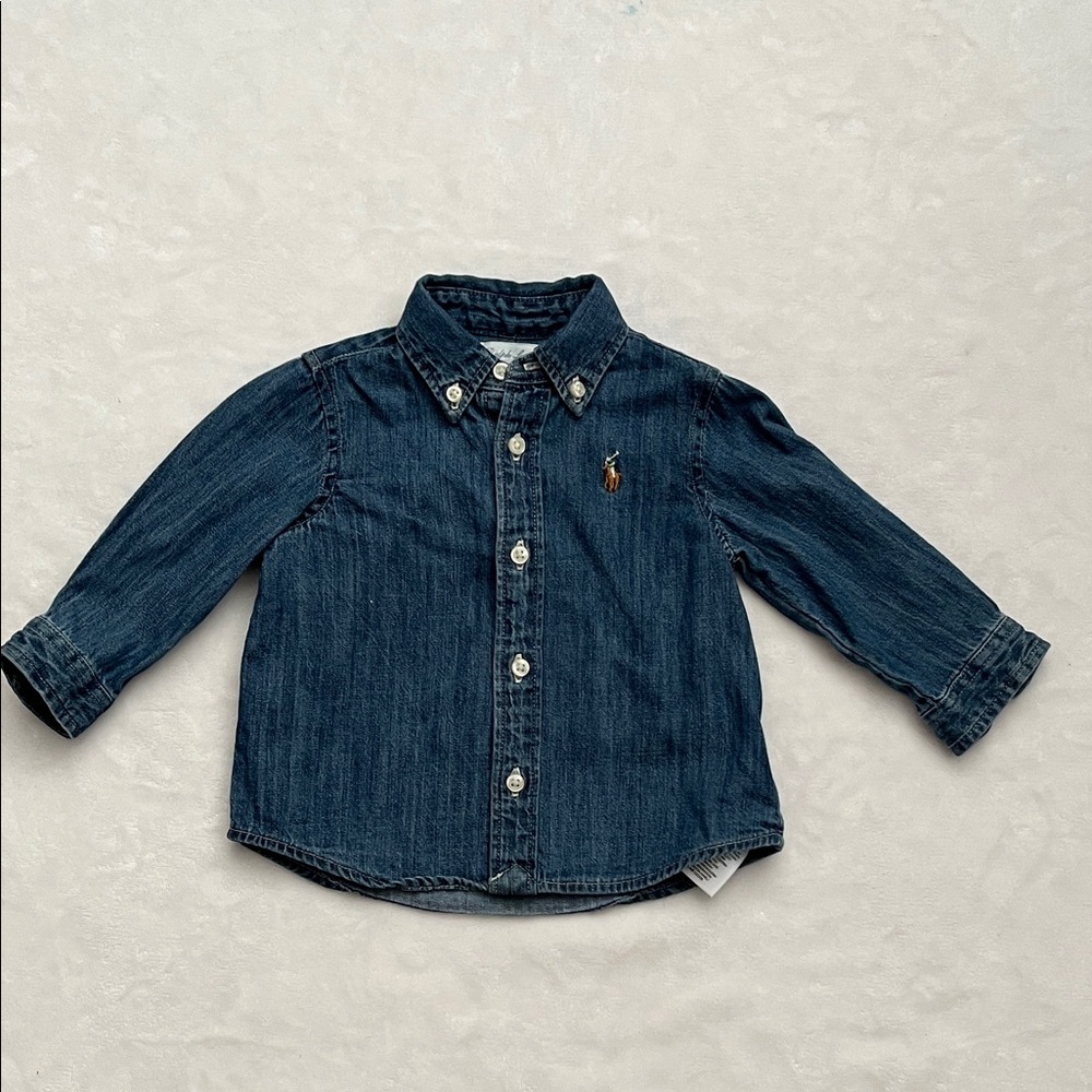 Ralph Lauren Dark Blue Baby Button-Down Shirt